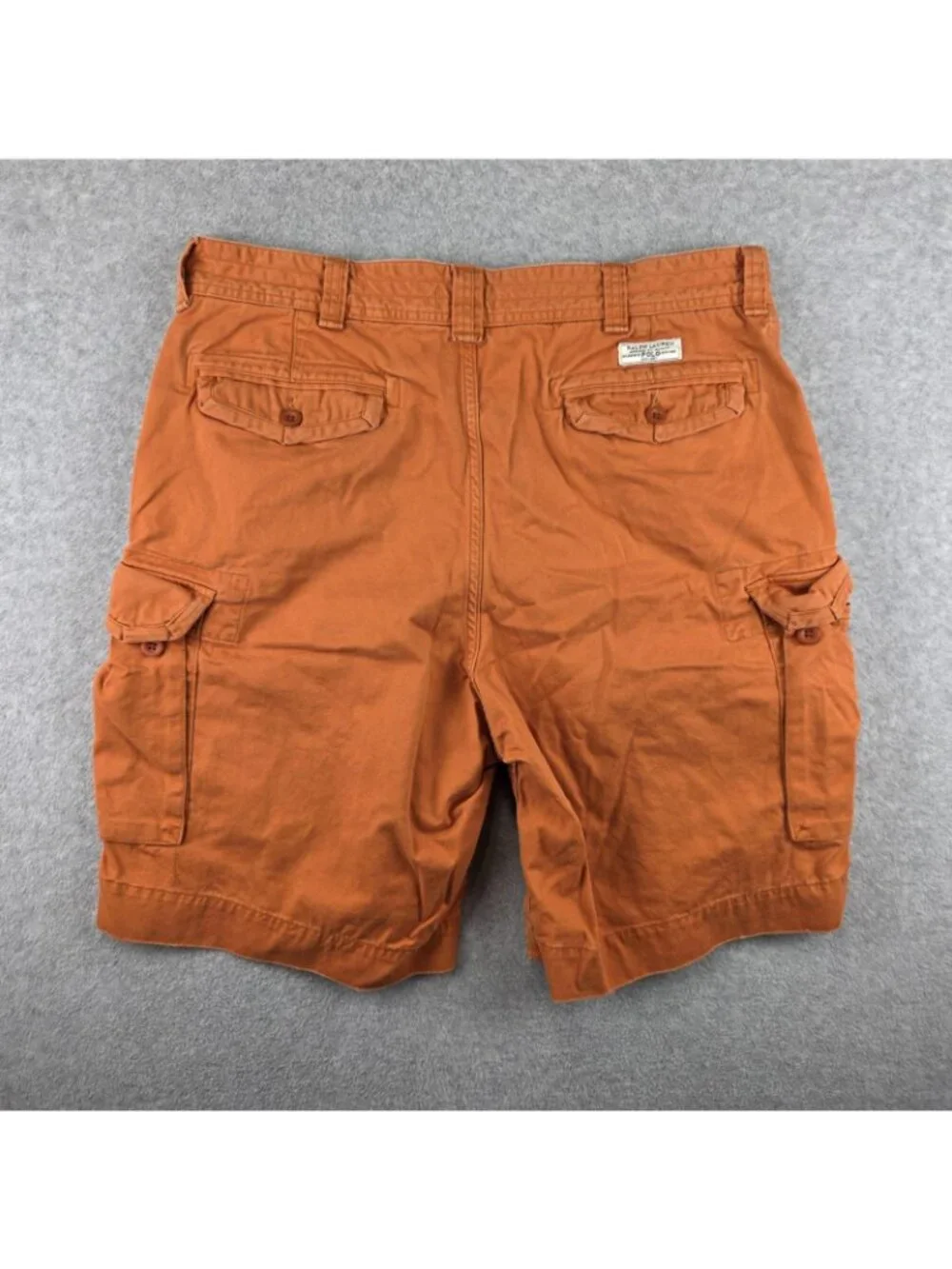 Polo Ralph Lauren Cargo Shorts Mens 40 Orange Relaxed Fit Utility Canvas 11in